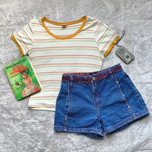 Super High- Waisted Vintage Denim Shorts